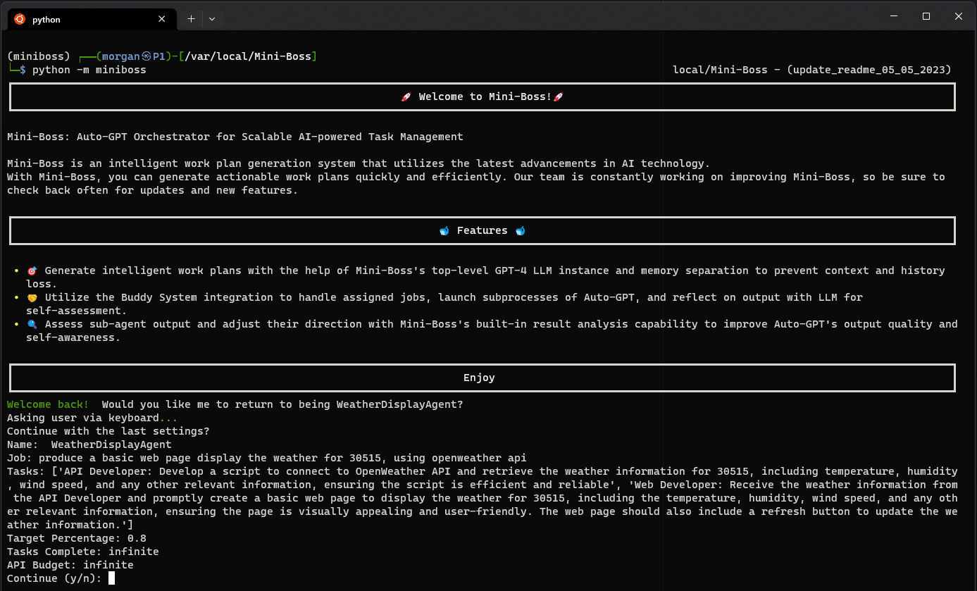 GitHub - MiniBossGPT/Mini-Boss: MiniBossGPT