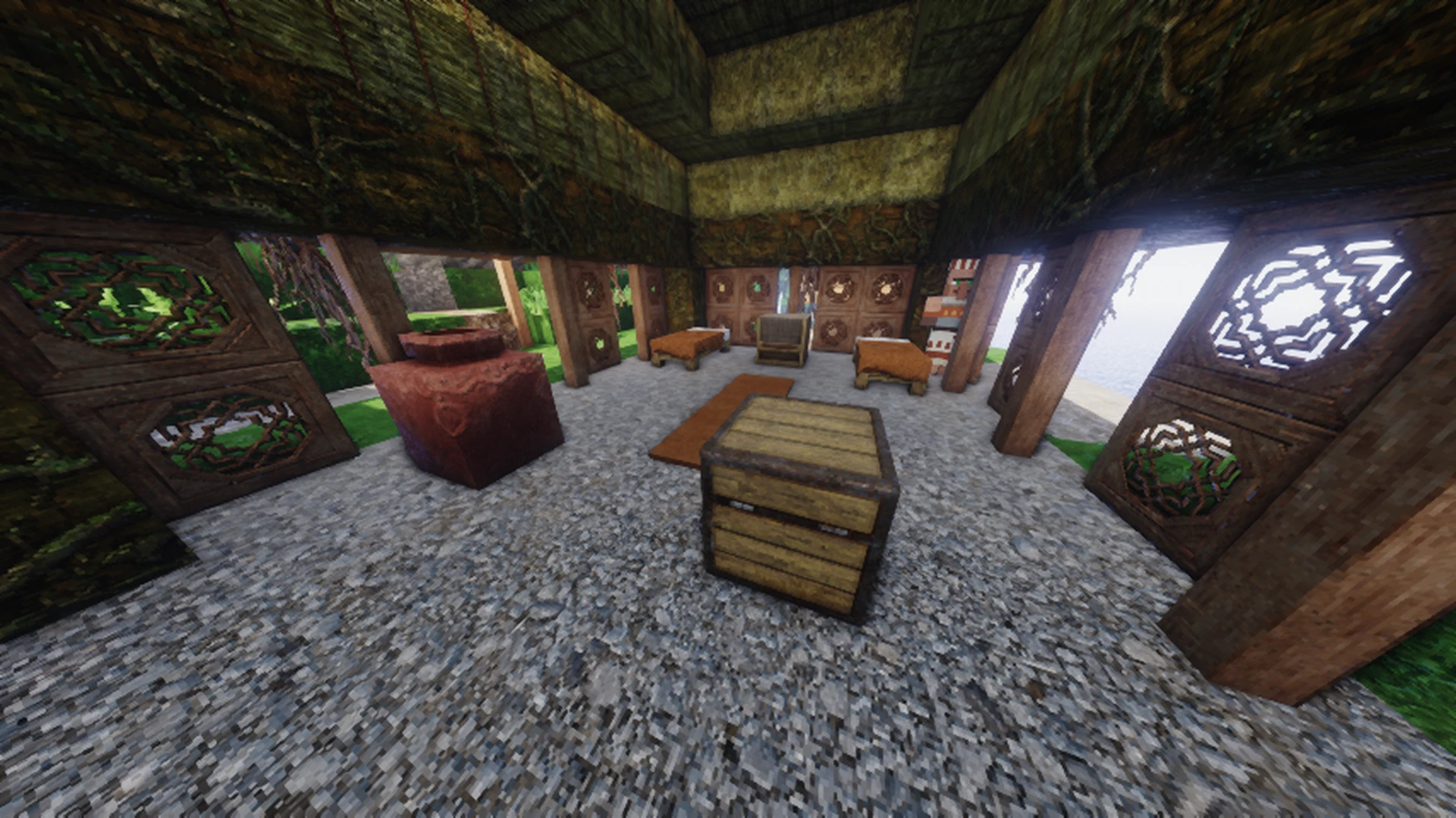 Inside a village hall