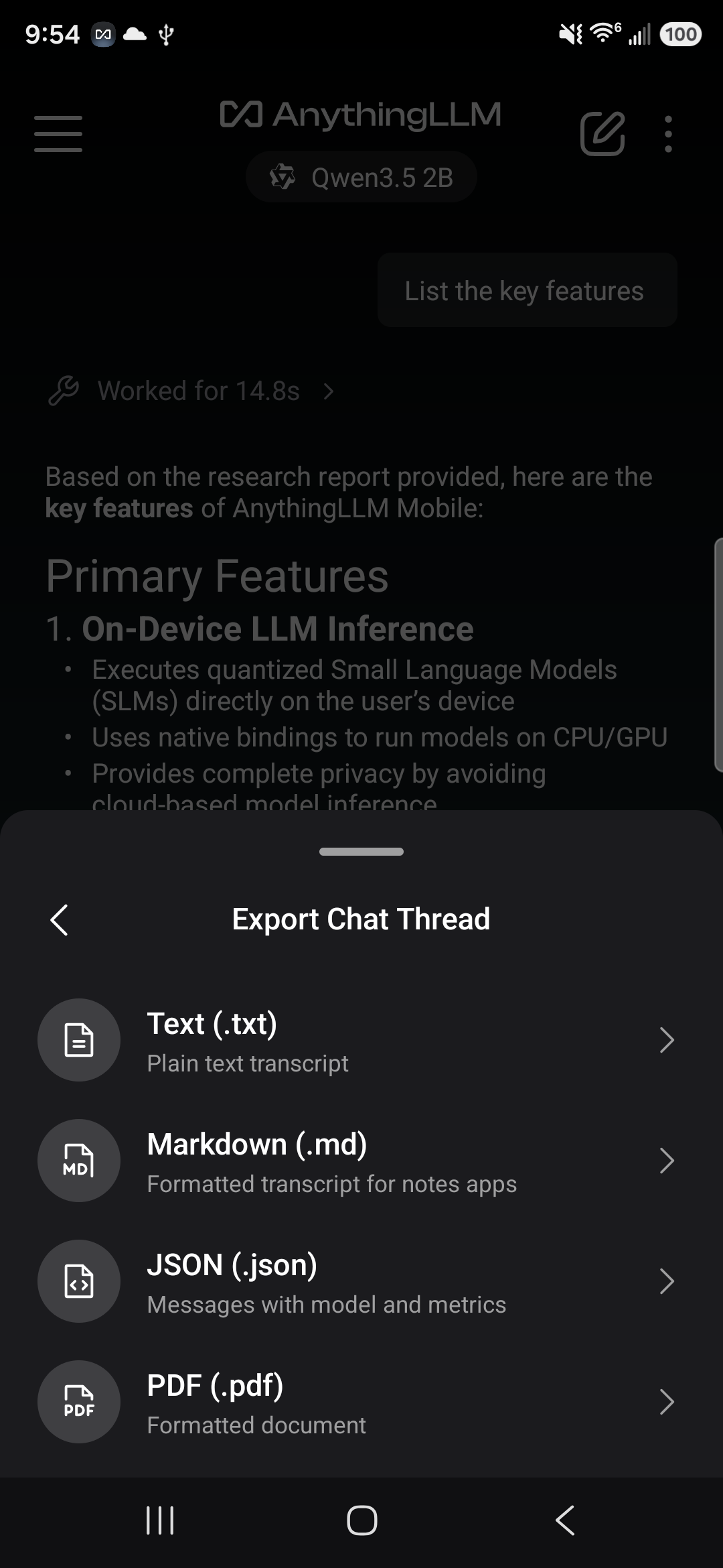 Export Chats