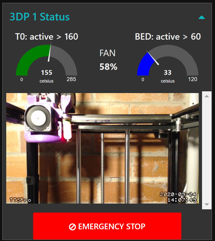 3D Printer Dashboard