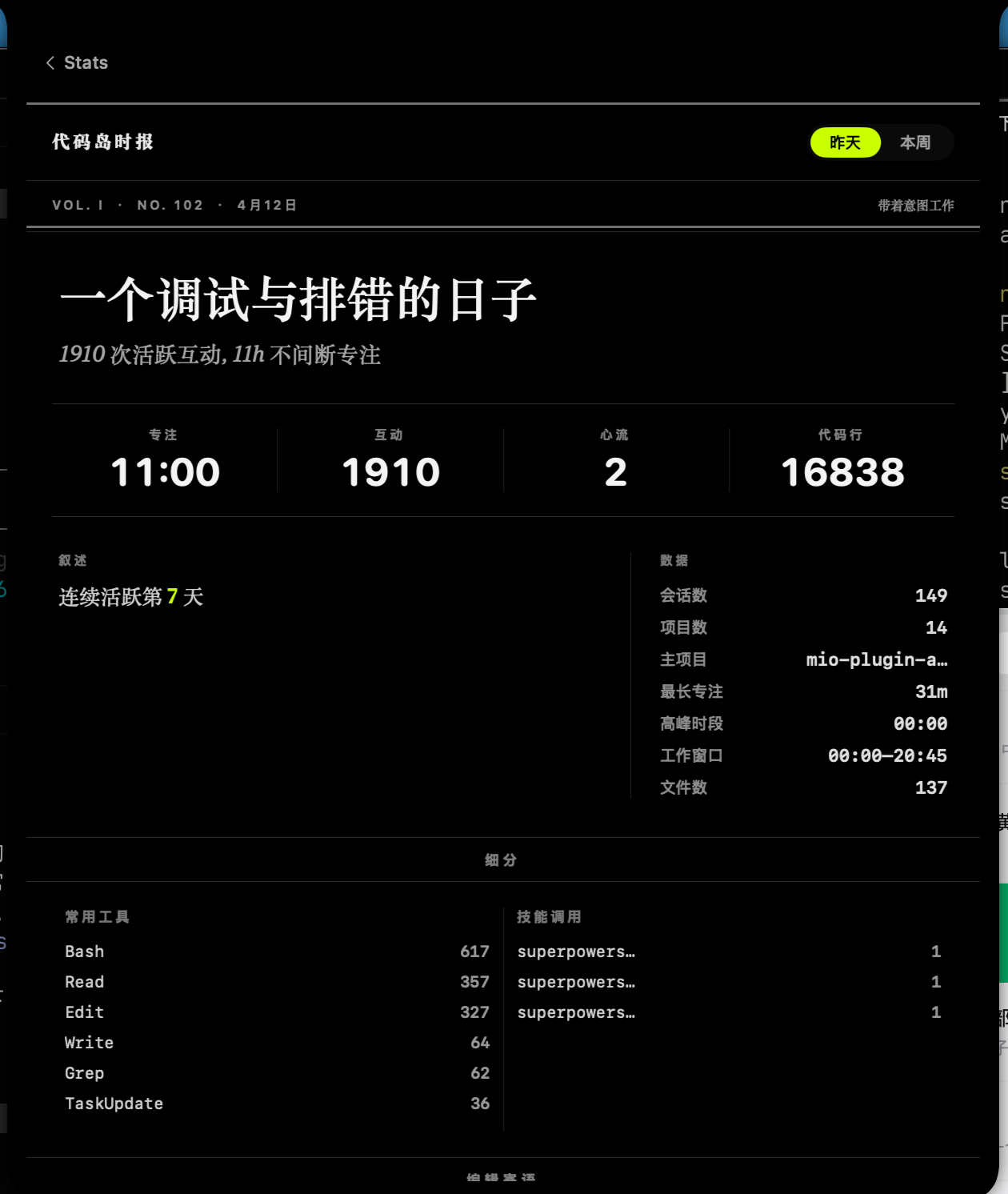 Stats plugin newspaper layout