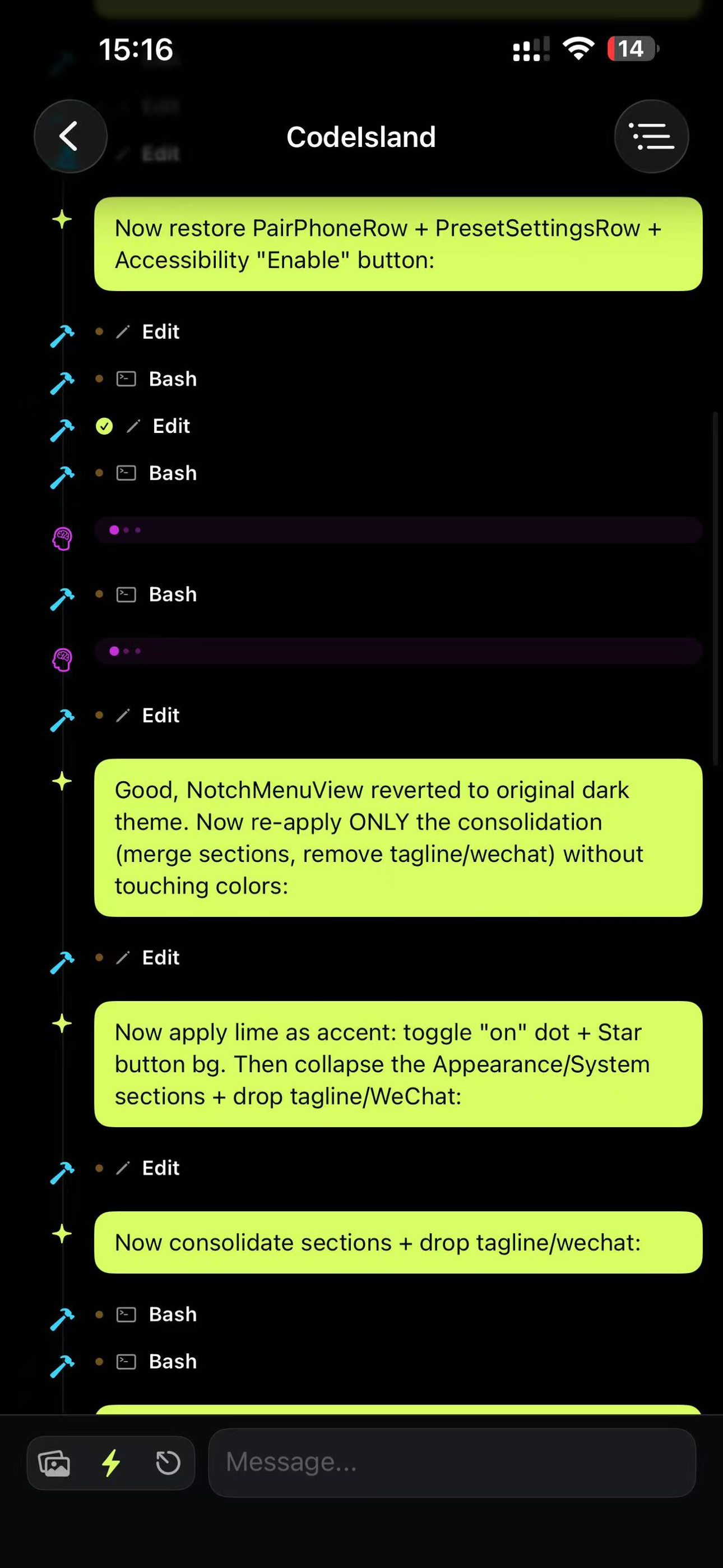 Real-time chat with rich markdown rendering