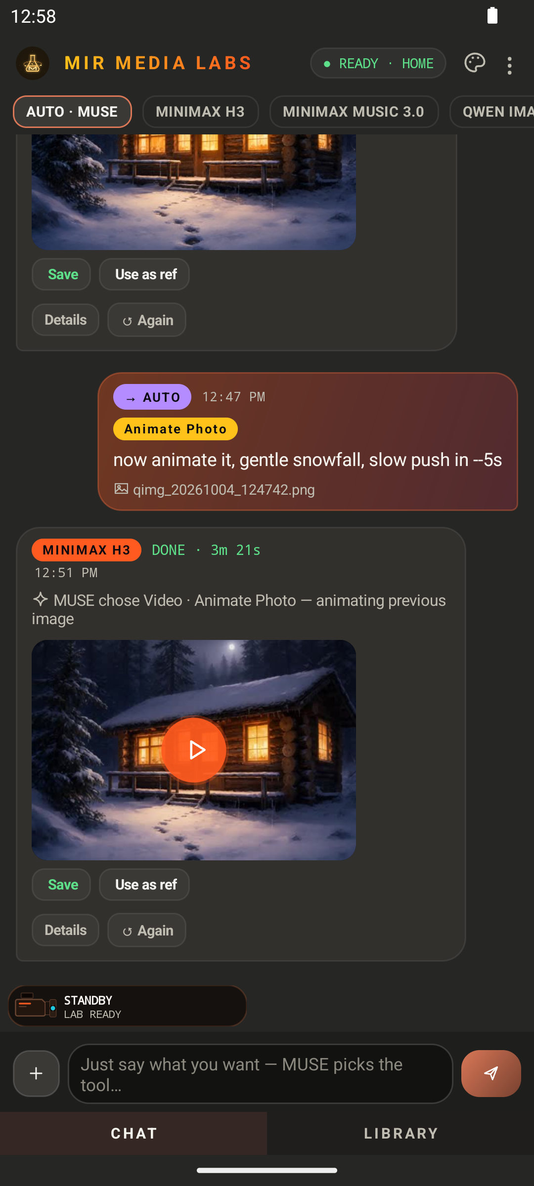 Android: Auto mode with MUSE's decision
