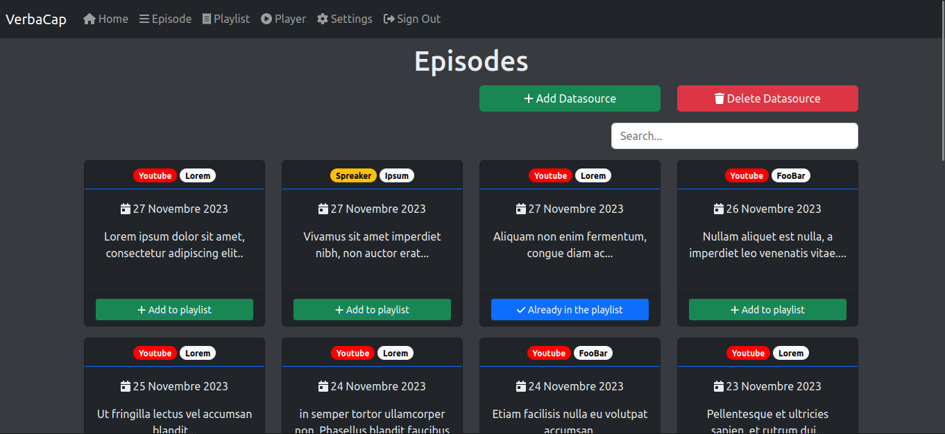 Episodes Desktop
