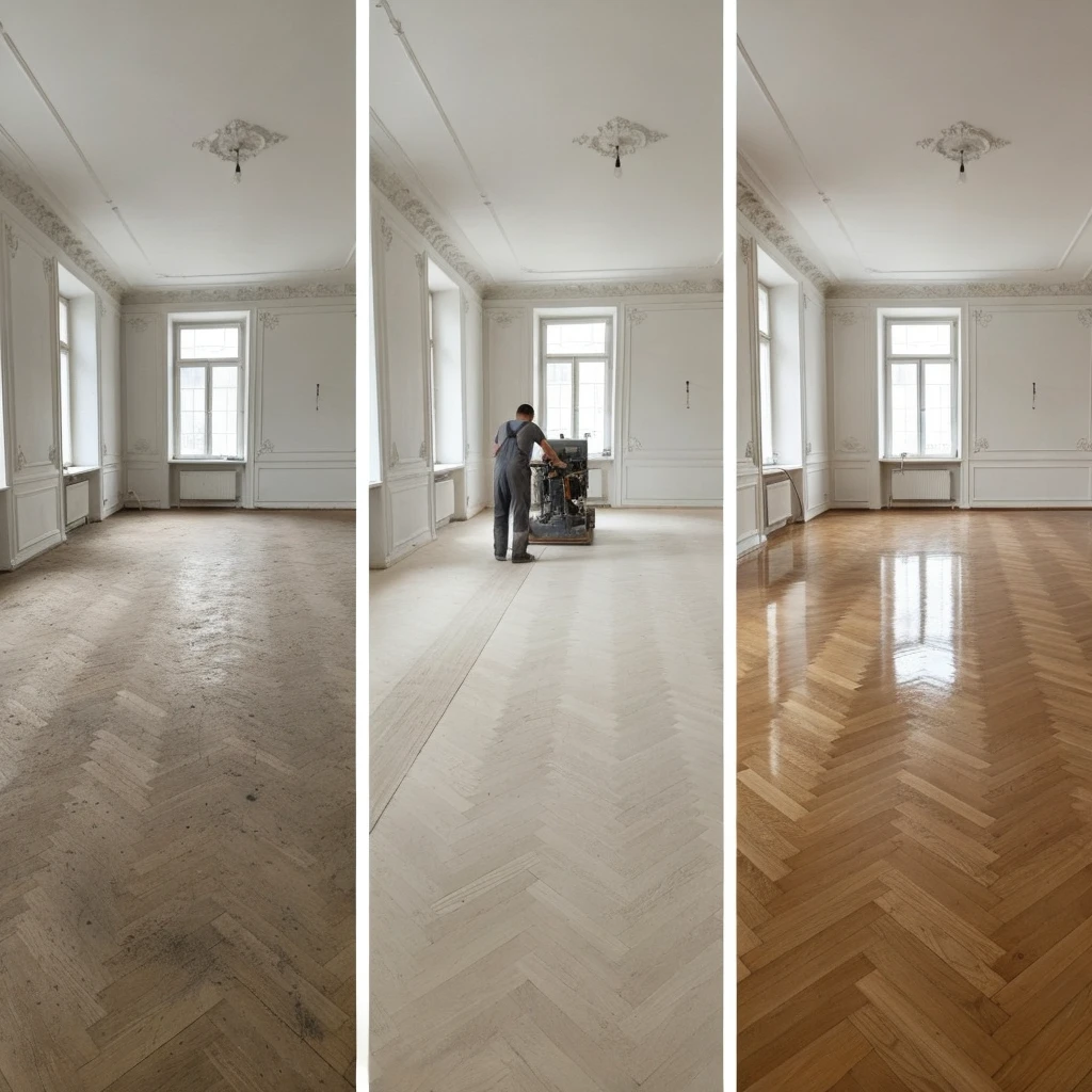 Паркет после циклевки