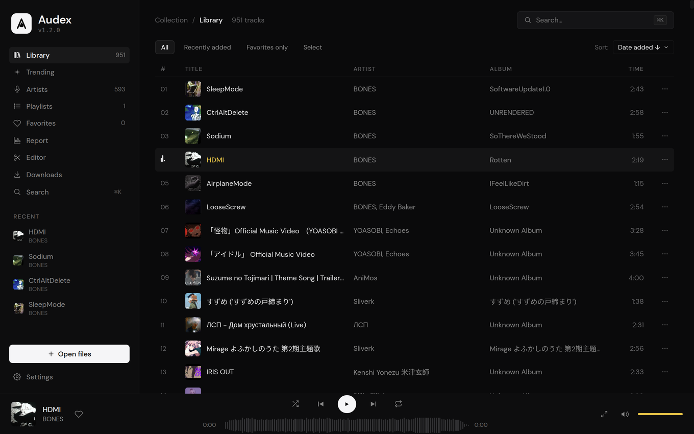 Audex library