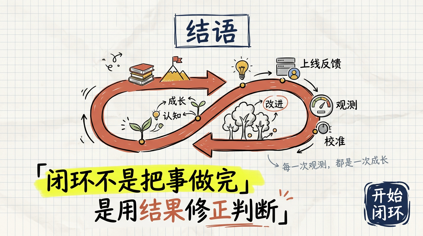 结语：闭环不是把事做完，是用结果修正判断