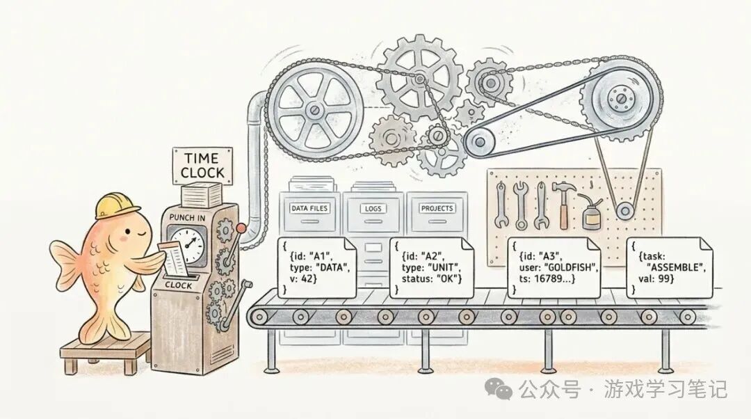 金鱼工人打卡上班,流水线上是 JSON 数据箱——Harness 就是这套工业管理制度