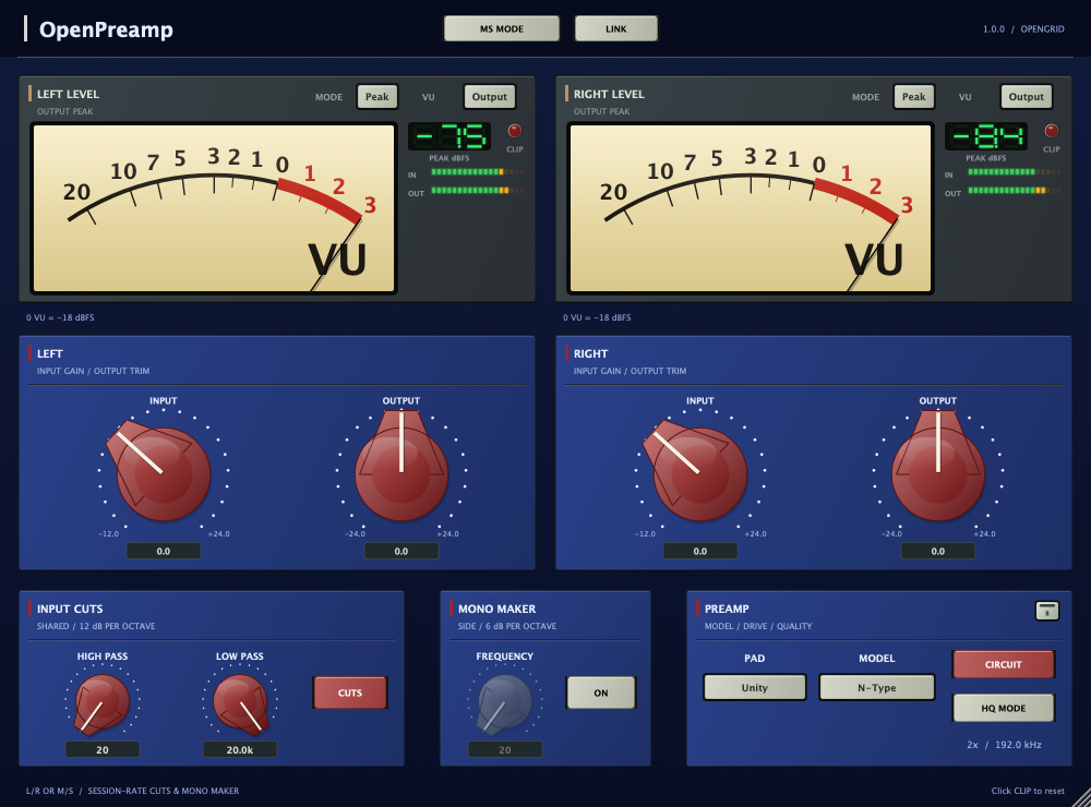 OpenPreamp interface