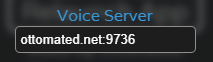Voice Server settings