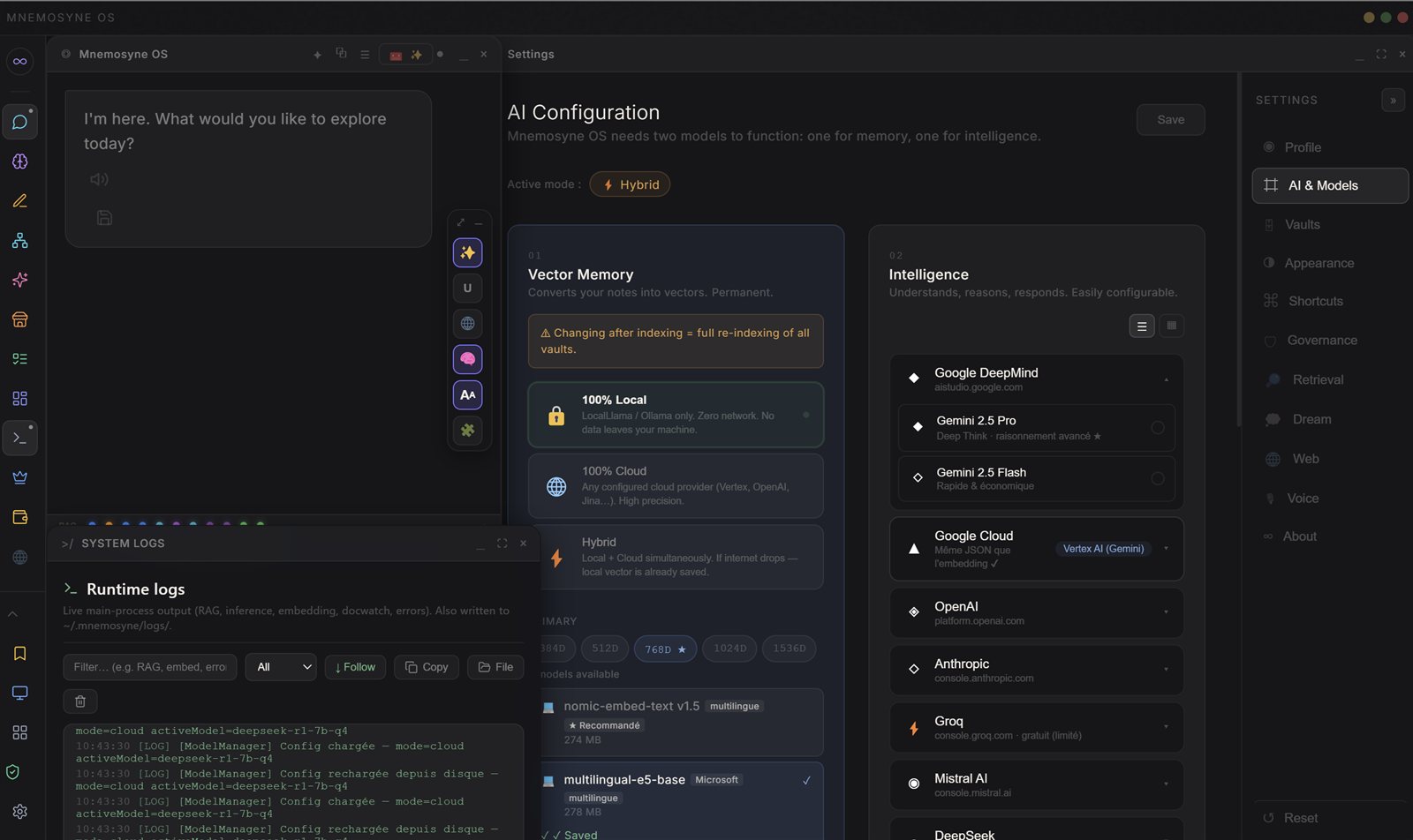 AI Configuration — multi-model, local or cloud