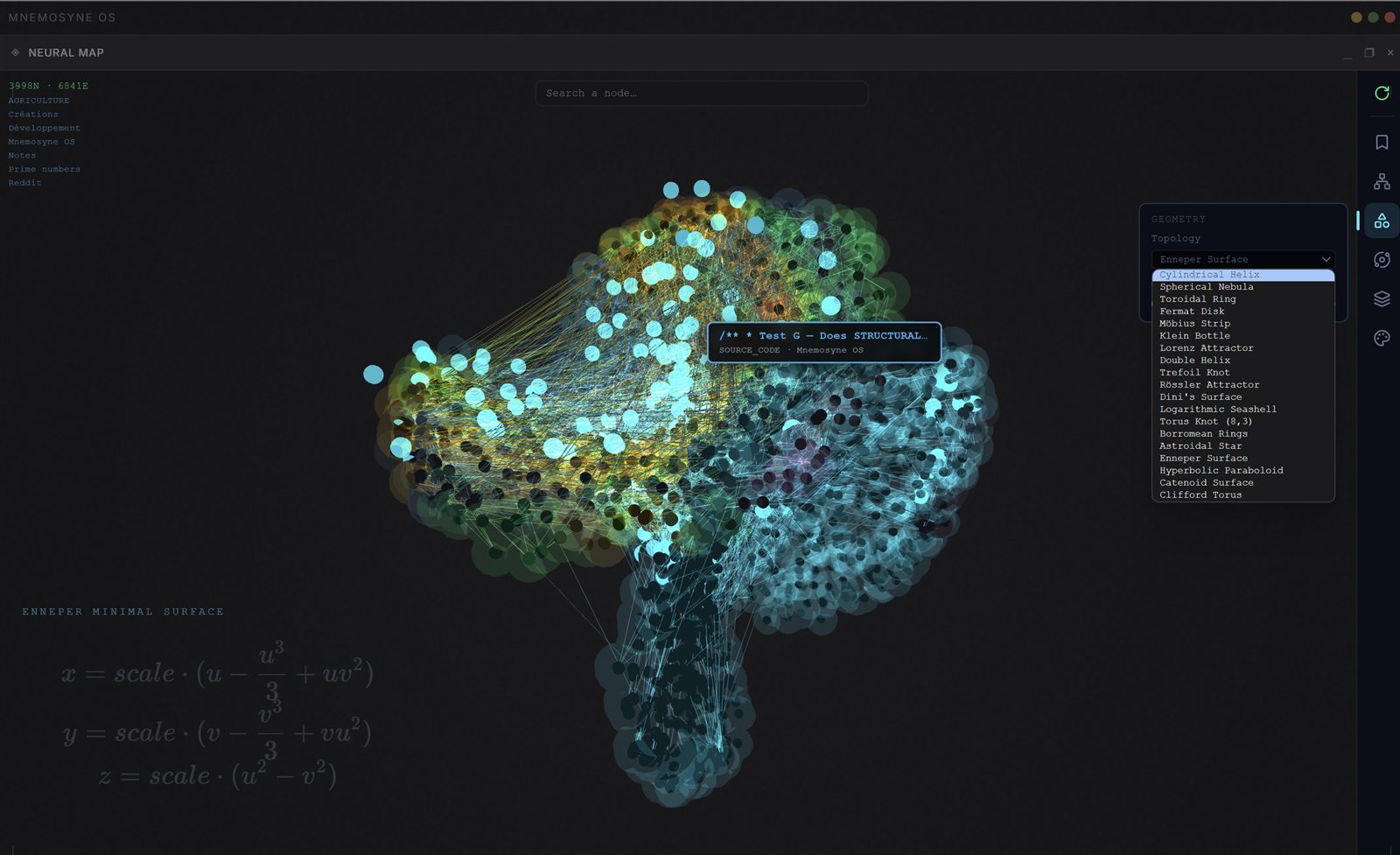 Neural Map — topology-driven memory graph