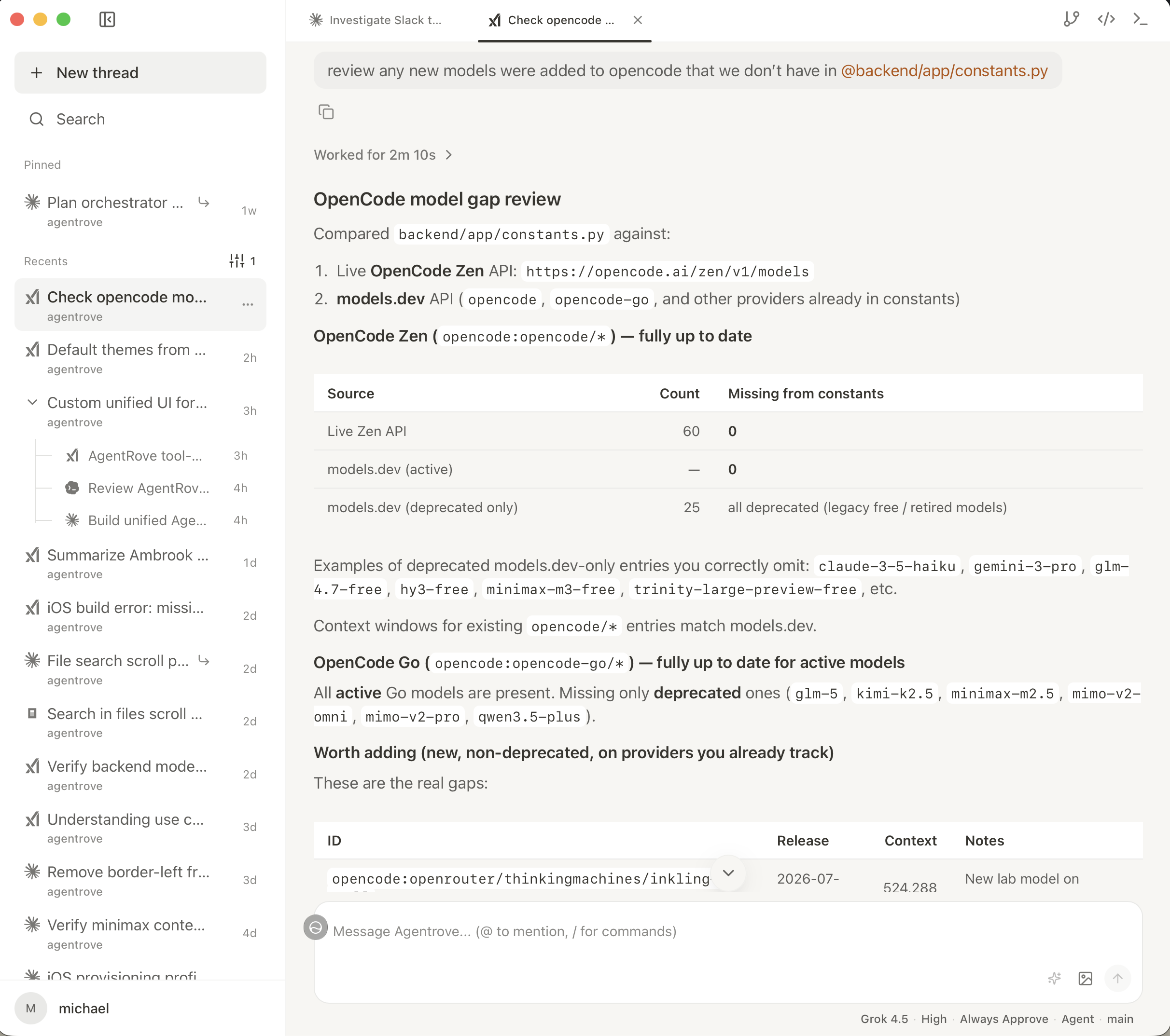 Chat Interface
