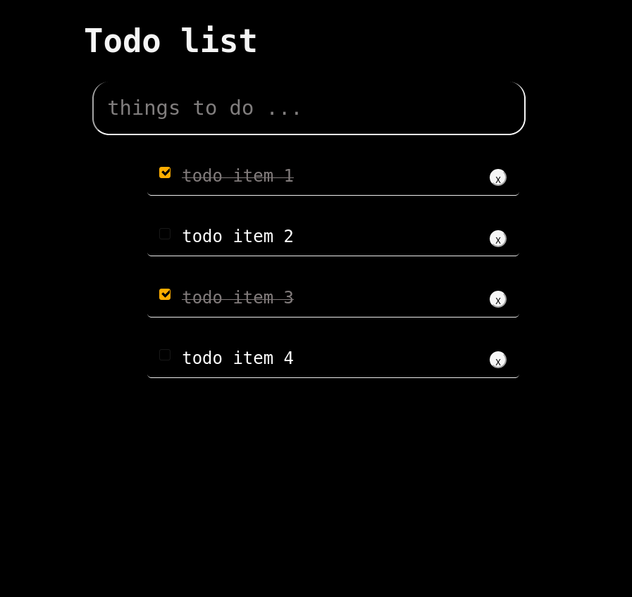 Alt todo app screenshot