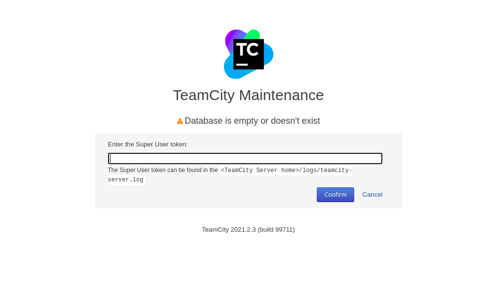 TeamCity Enter Token