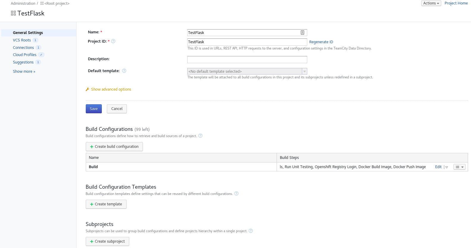 TestFlaskProject Settings