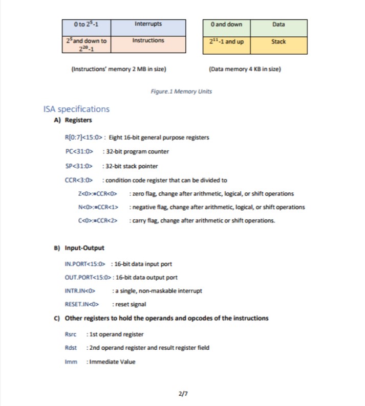 second page in the requirements