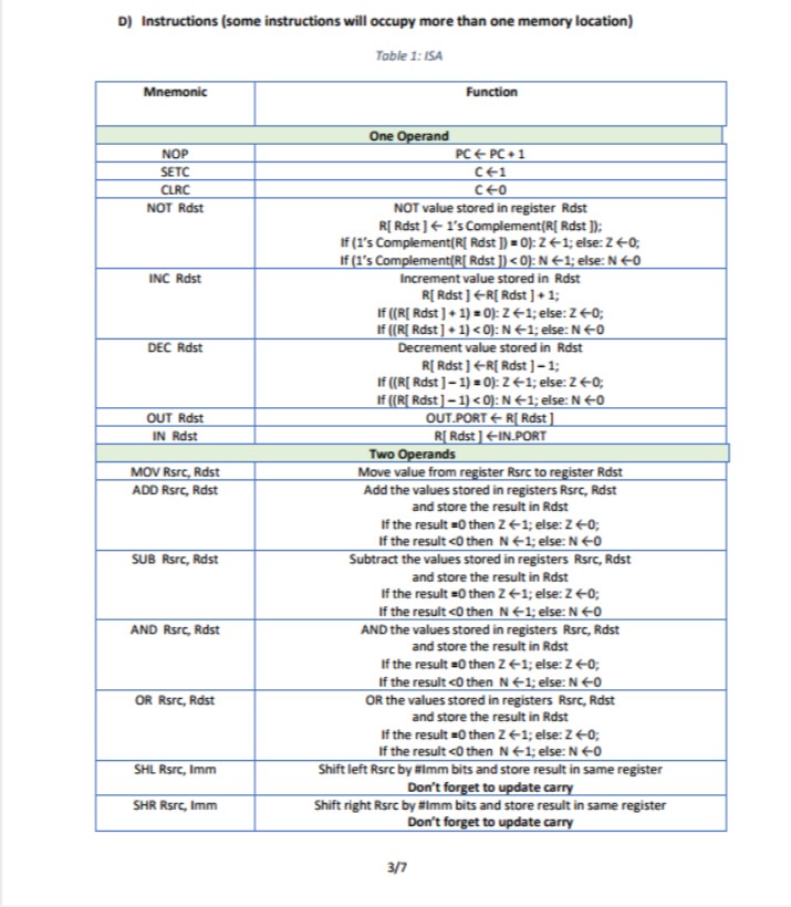 third page in the requirements