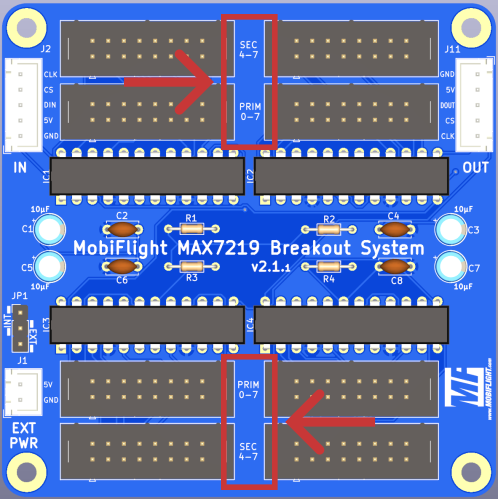 MAX7219-breakout board, from the project README