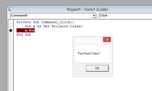 Project 1 in VB6 using the 64 Bit COM