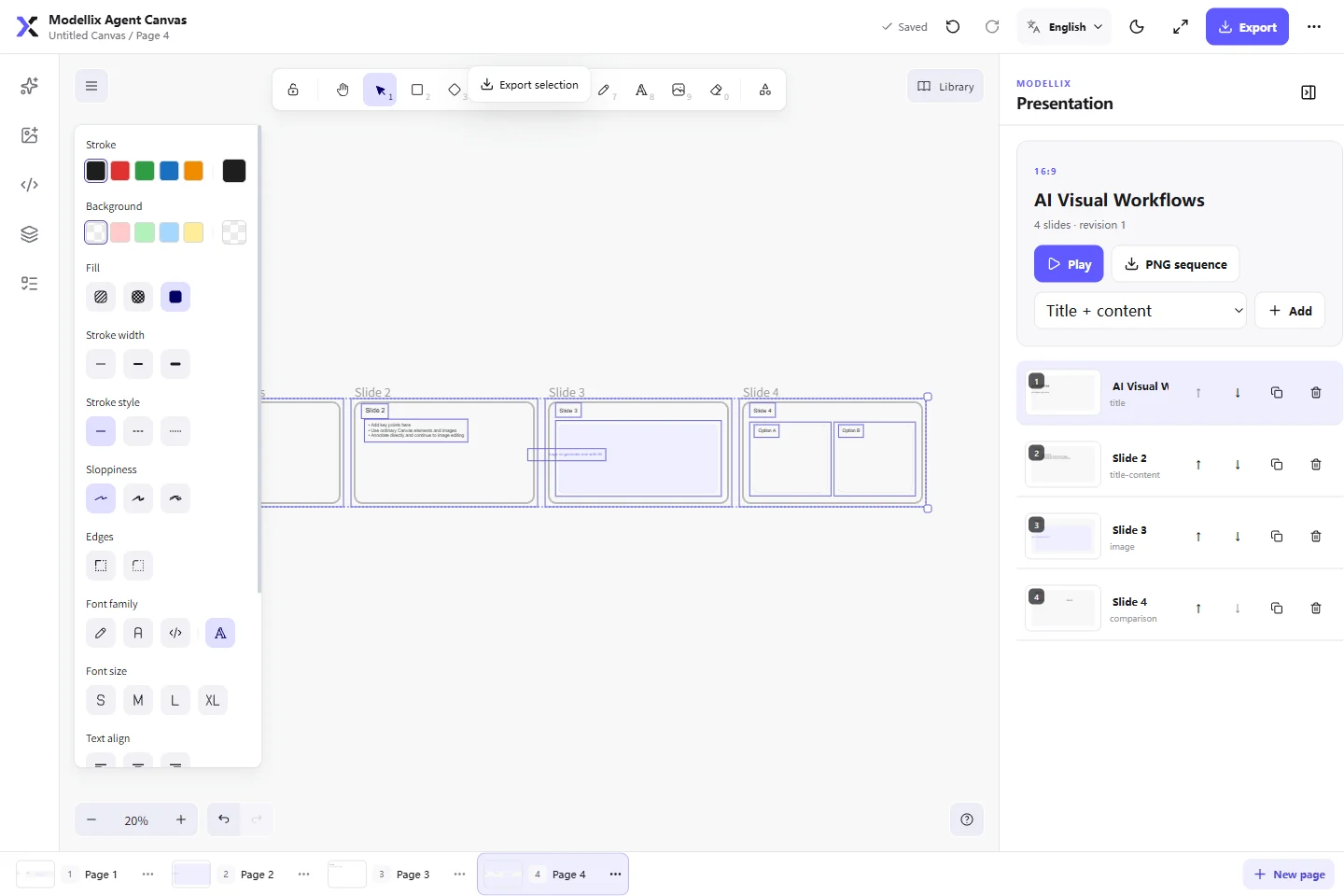 Presentation editor