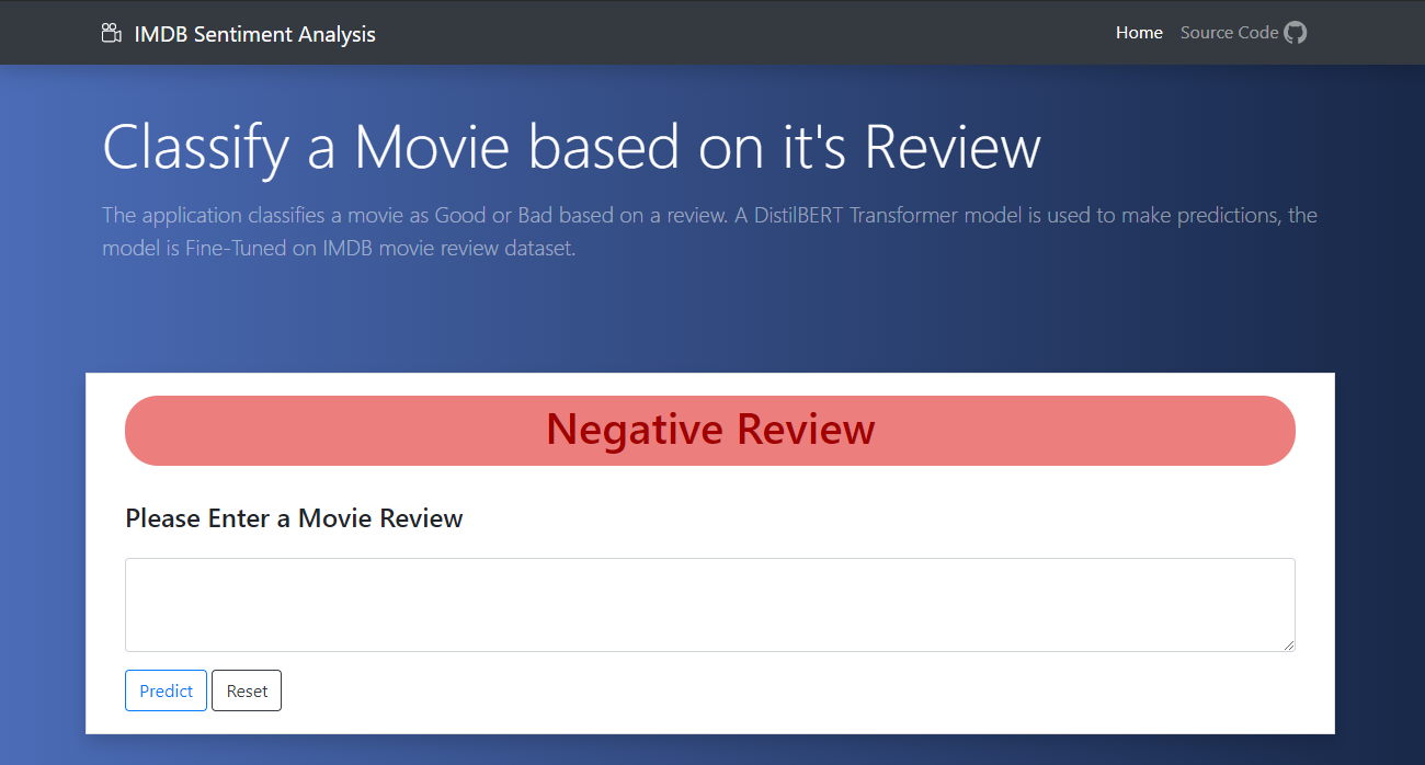 prediction for negative review