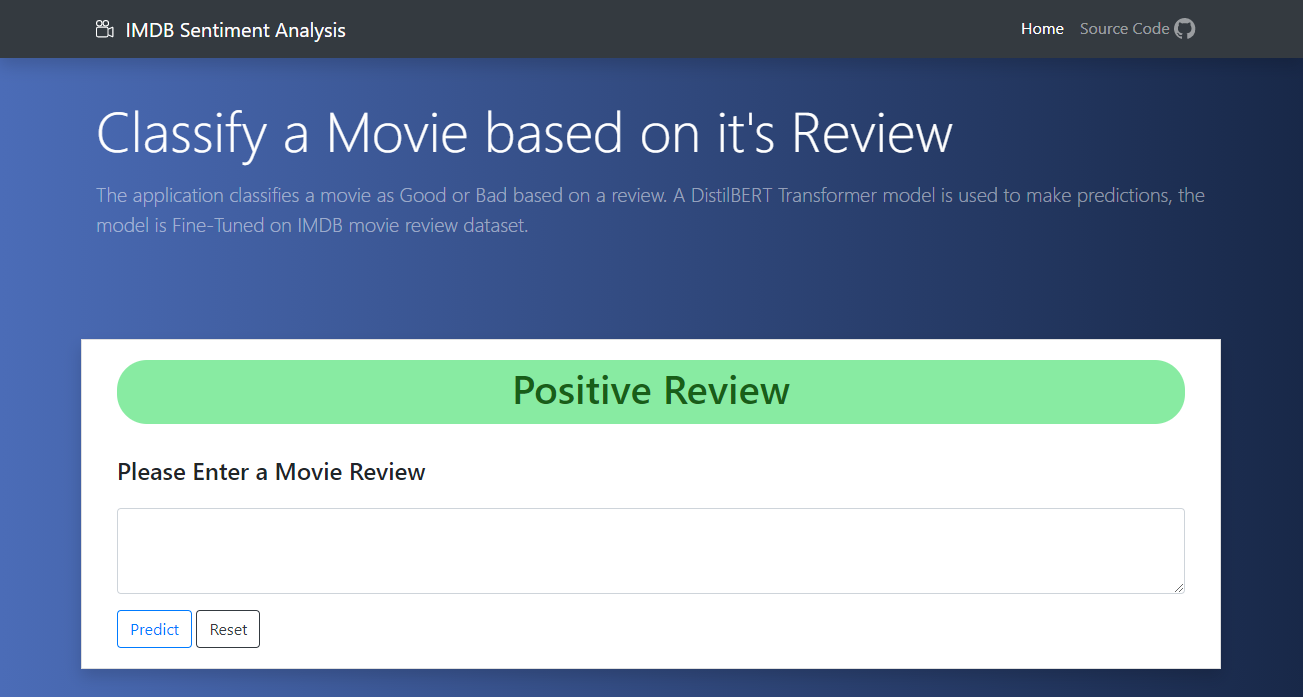 prediction for positive review
