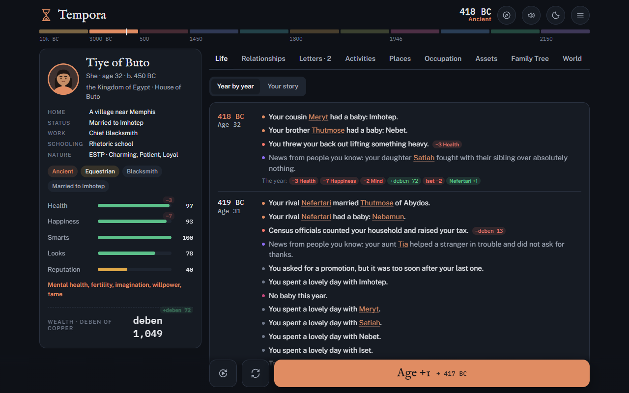 Tempora screenshot