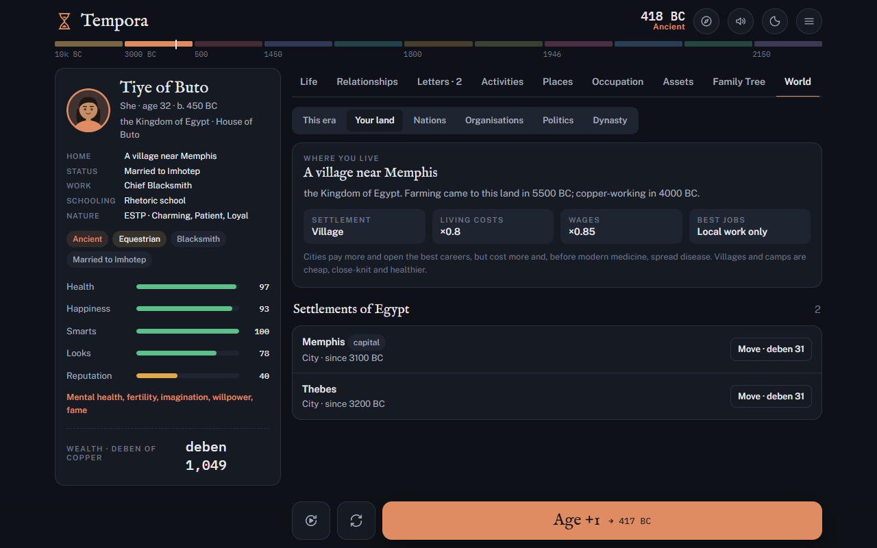 Tempora screenshot
