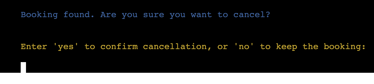 Cancel Yes/No