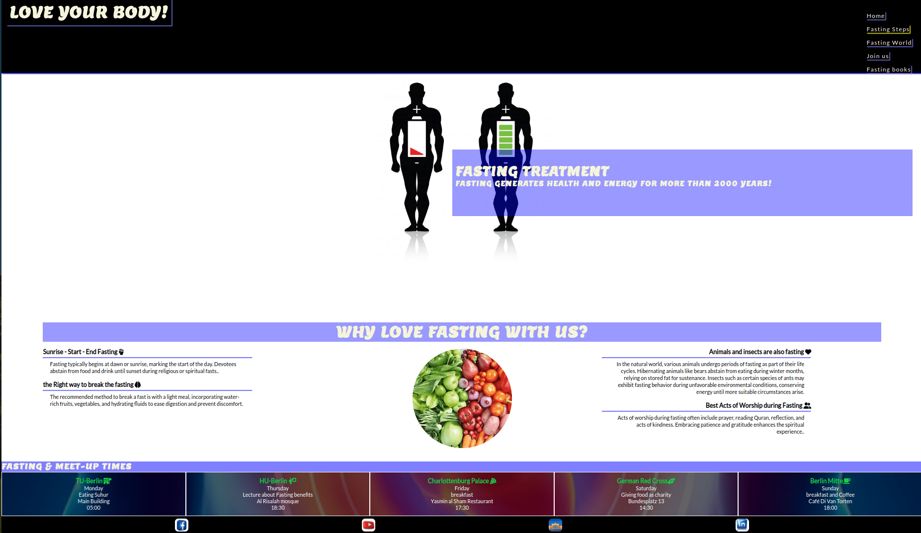 Desktop fasting steps Page