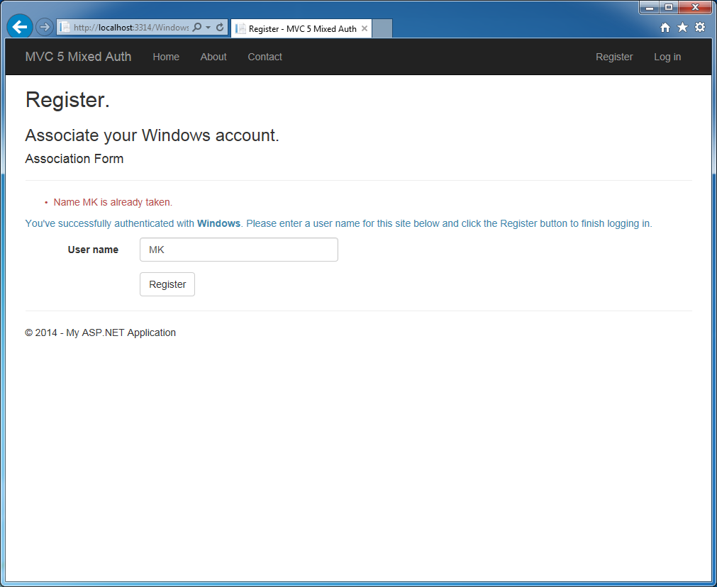 Manage - Associate your windows account