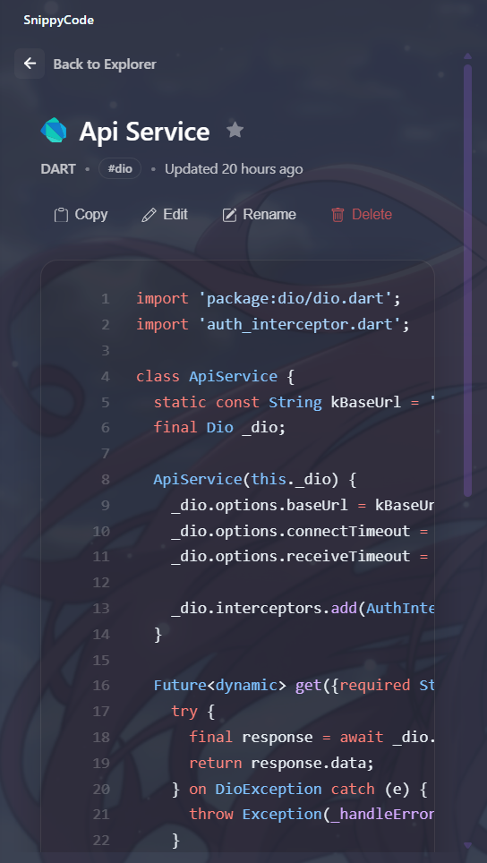 Create Snippet