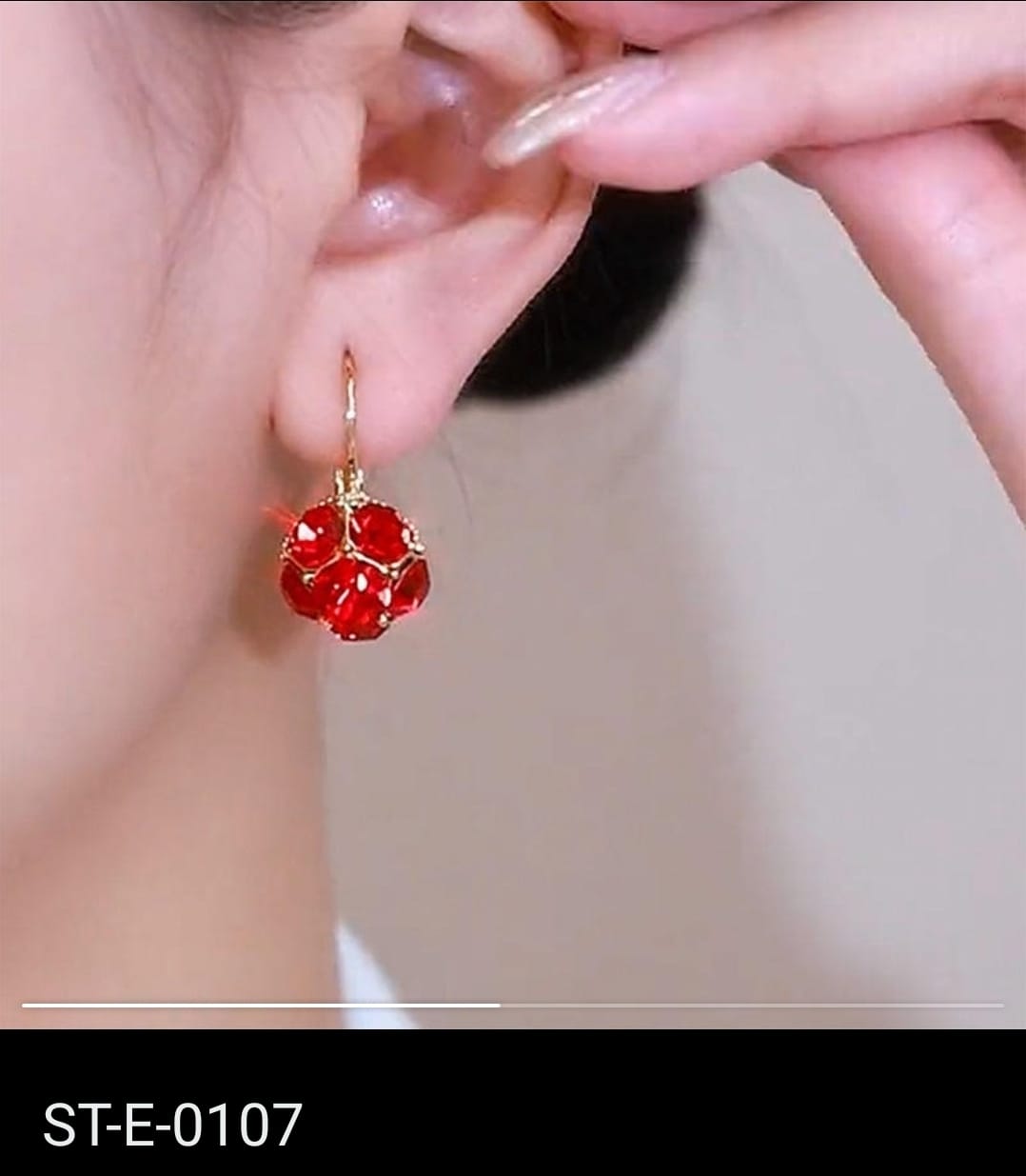 Red Cherry Dangle Earrings