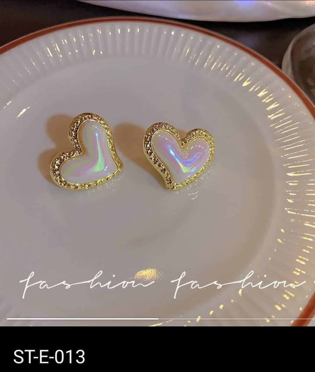Golden Heart Studs