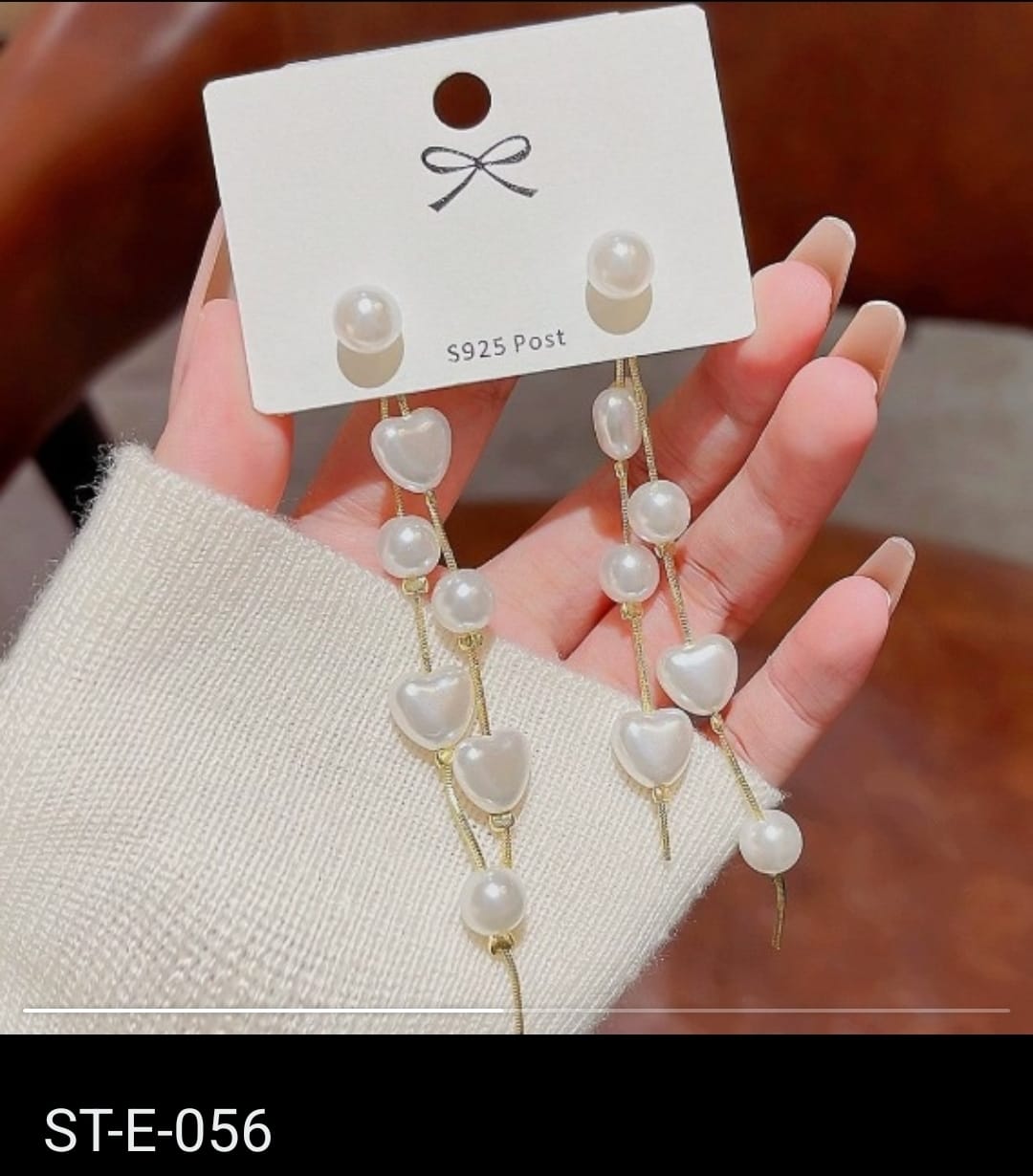 Elegant Pearl Chain Earrings