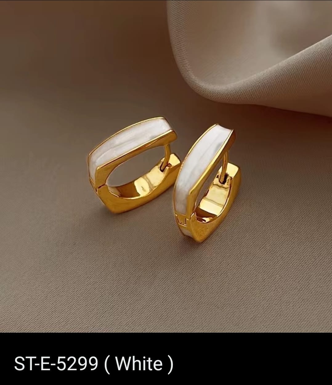 White Gold Huggie Hoops