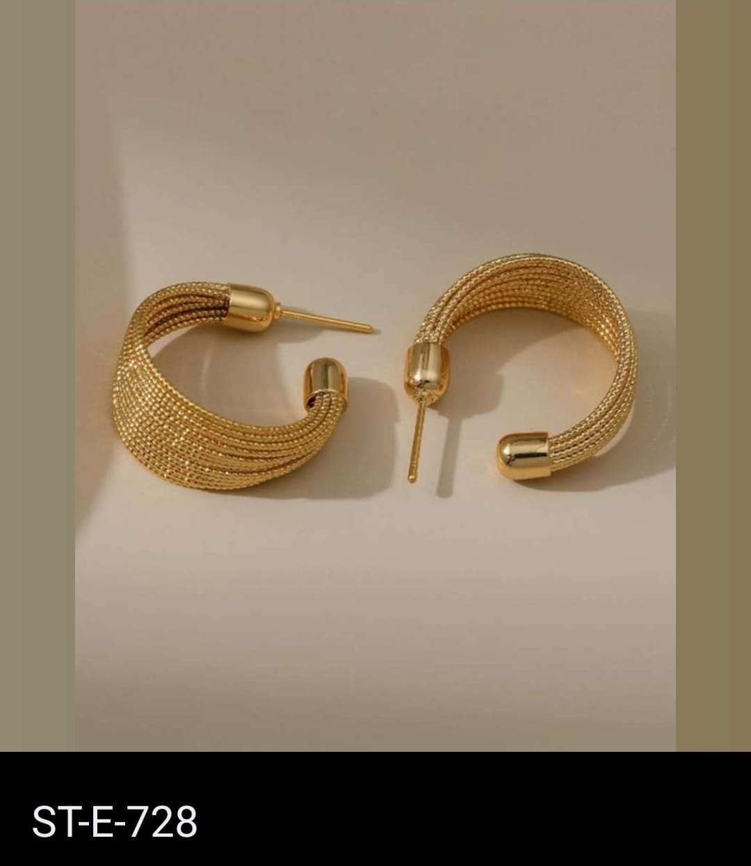 Chunky Gold Hoop Earrings