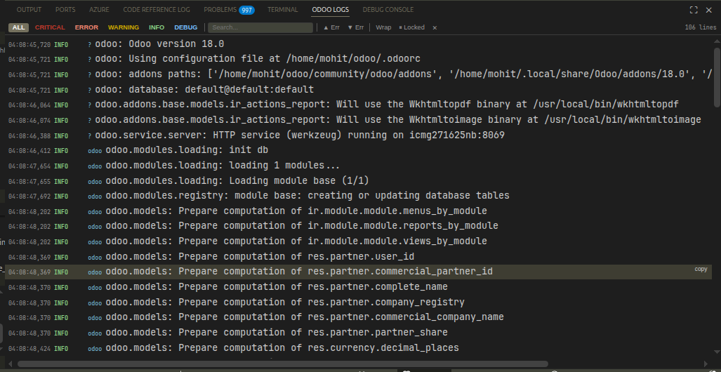 Odoo Logs