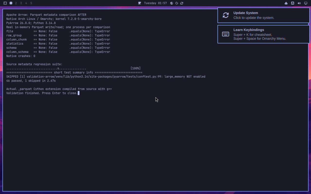 After: zero native crashes and 46 passing metadata tests