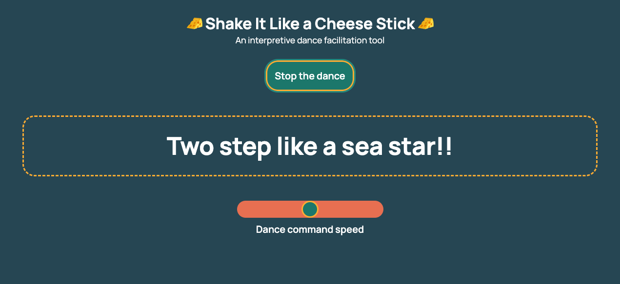 Screenshot of Shake It Like a Cheese Stick app
