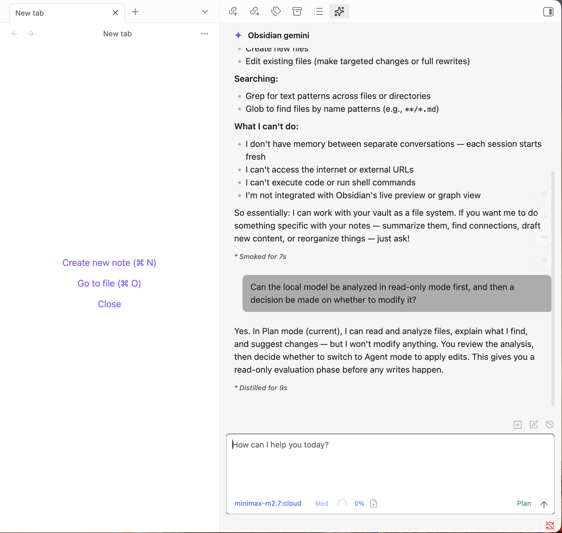 Geminese local plan mode