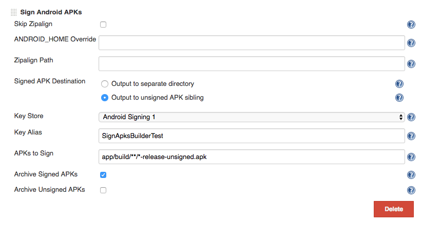 Sign Android APKs form