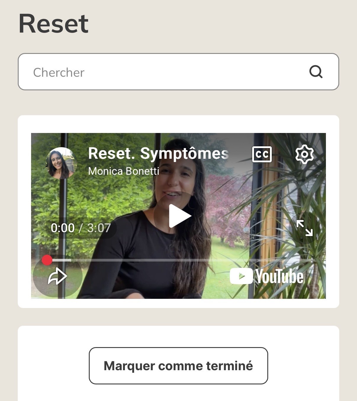 Reset — espace membre