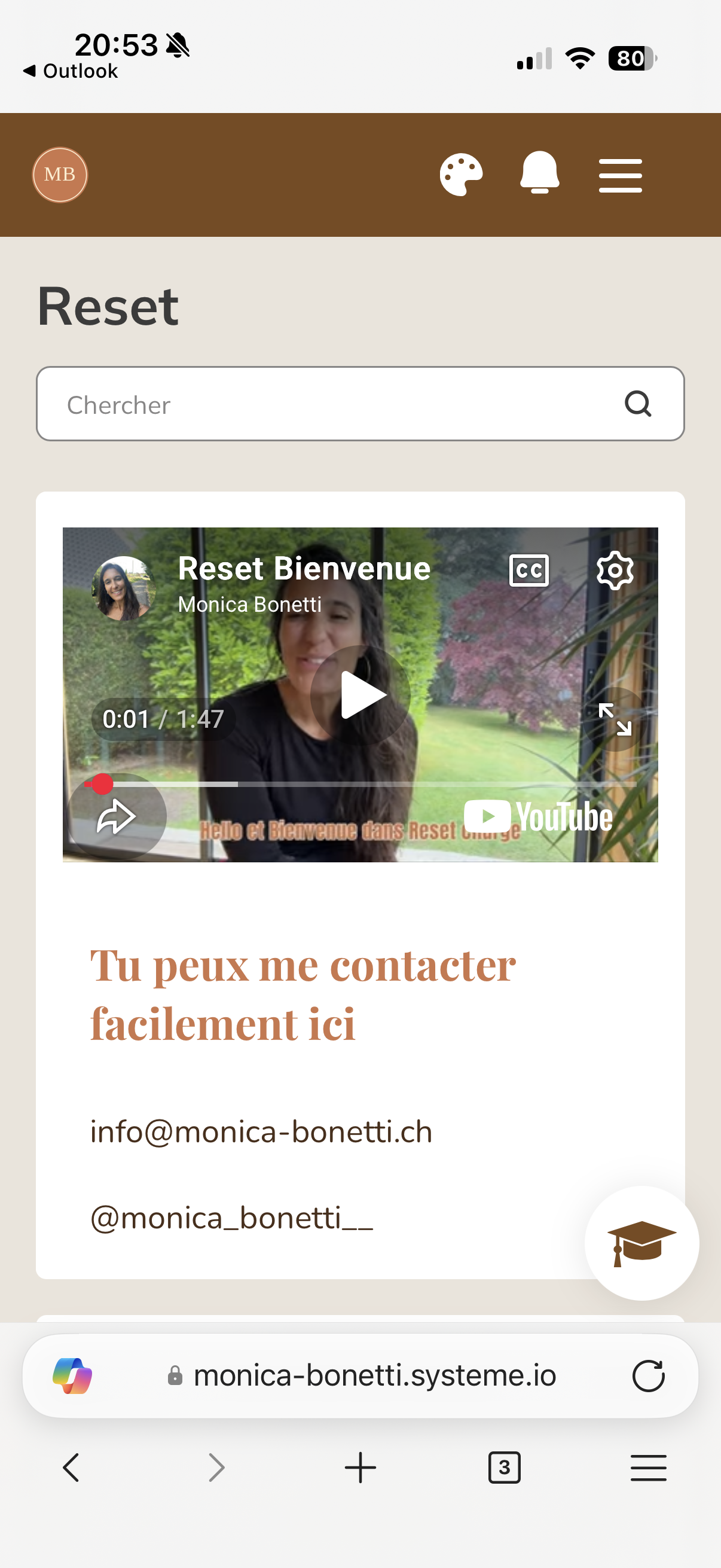 Reset — téléphone
