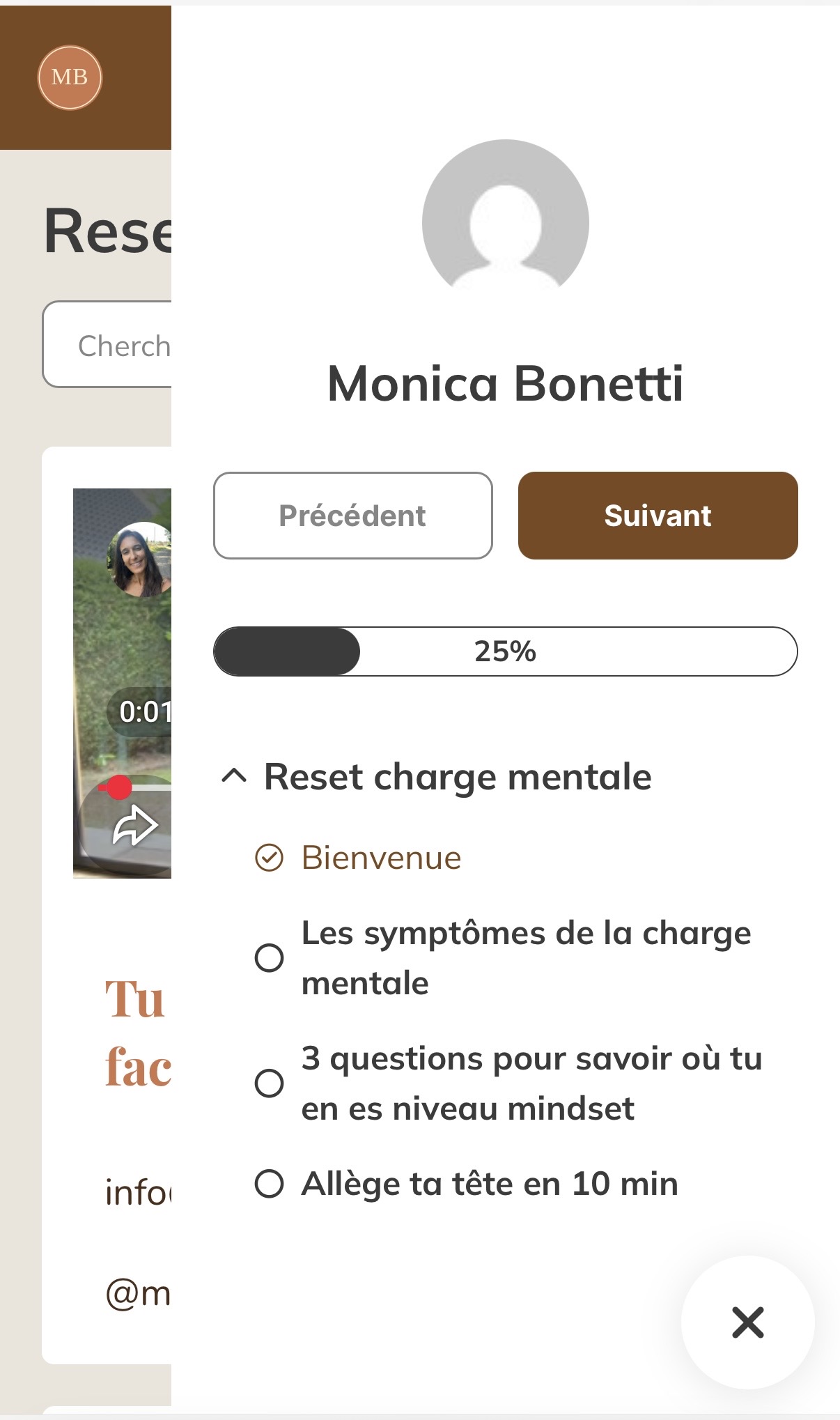 Reset — tablette