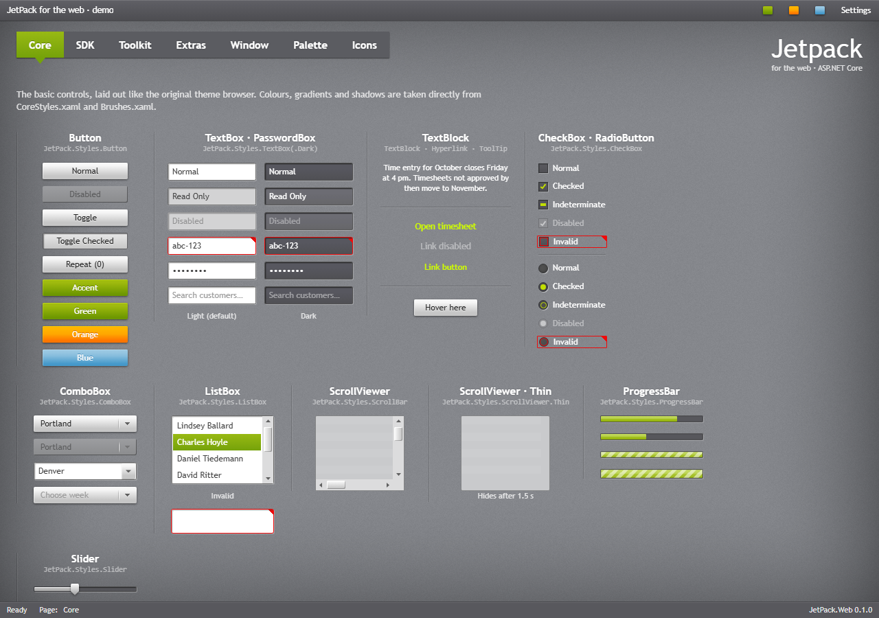 The JetPack web demo