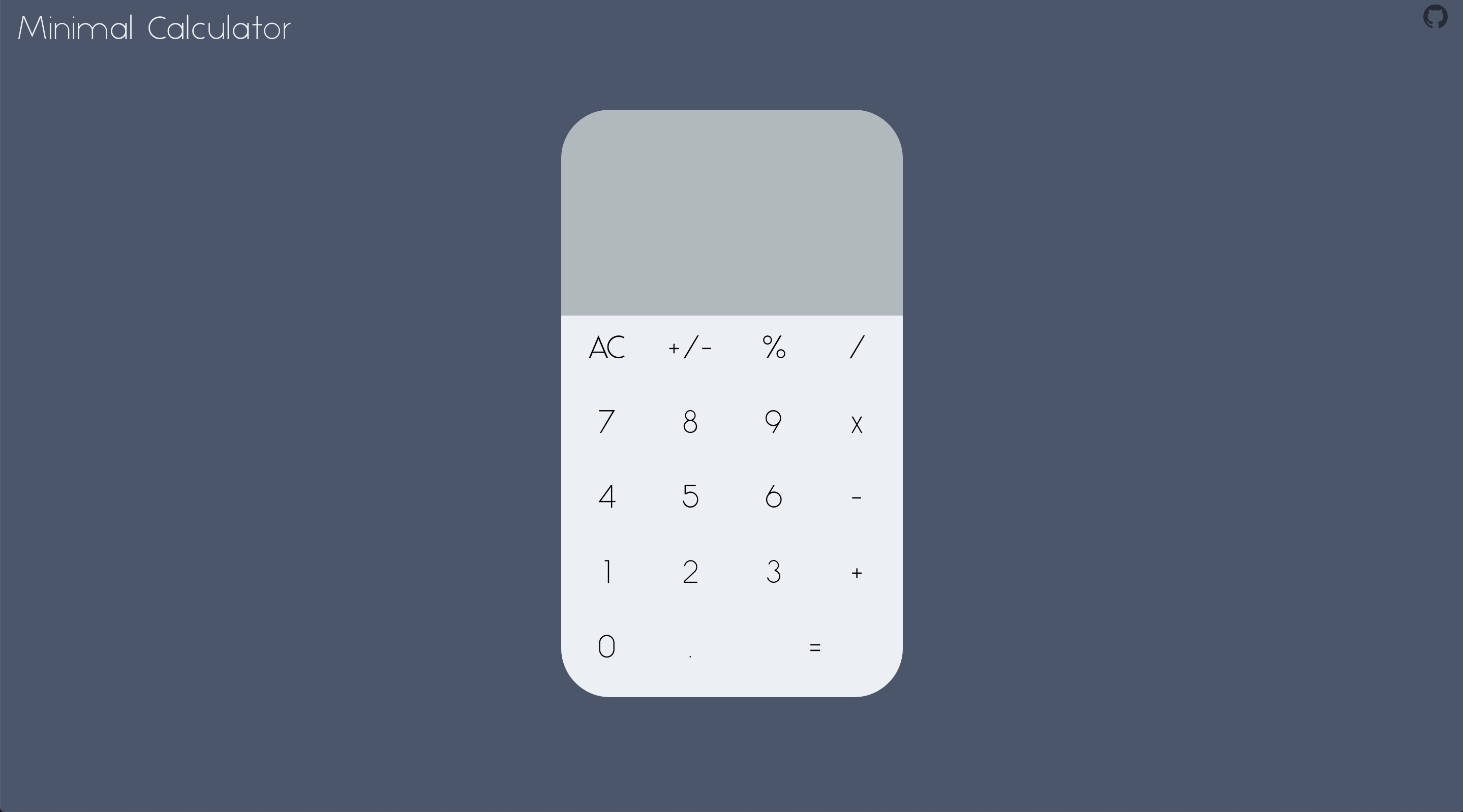 GitHub - Montblac/minim-calculator: Website For A Minimalist Calculator ...