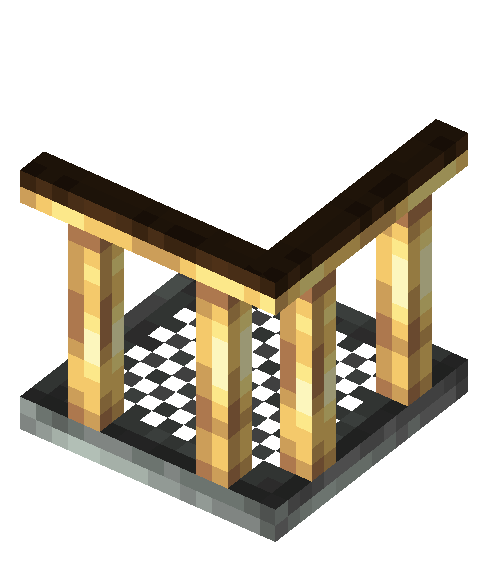 Catwalk rotating with independently changing railing materials
