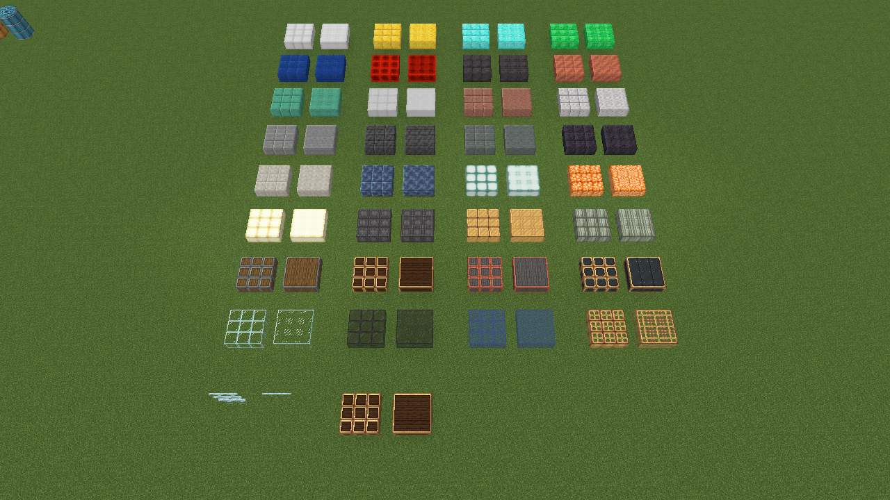 Connected texture comparison across block and material types